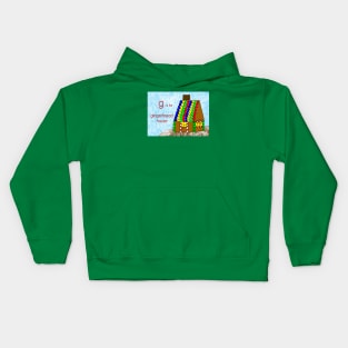 g is for gingerbread house Kids Hoodie